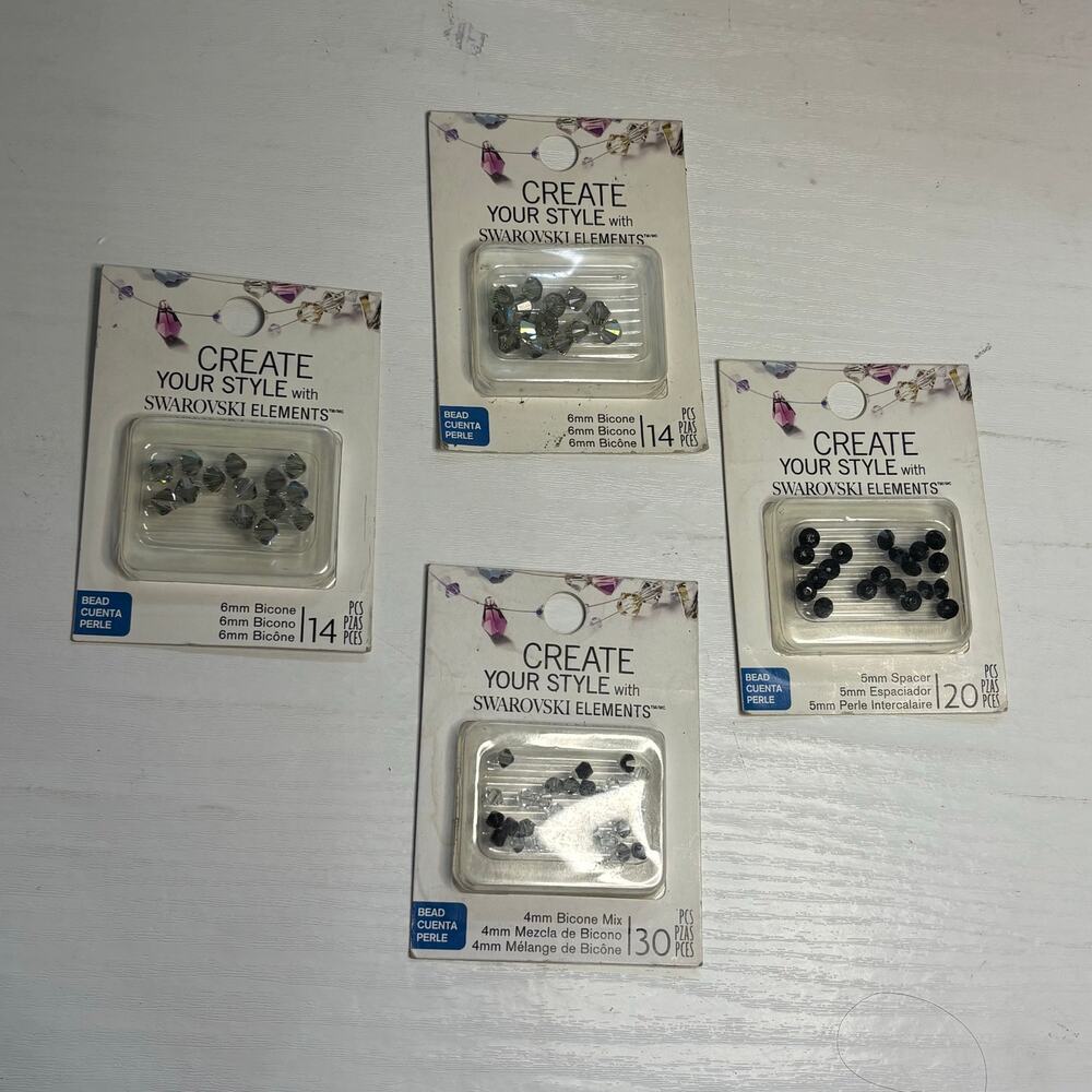 Create Your Style Swarovski Black Crystal Bead Lot
